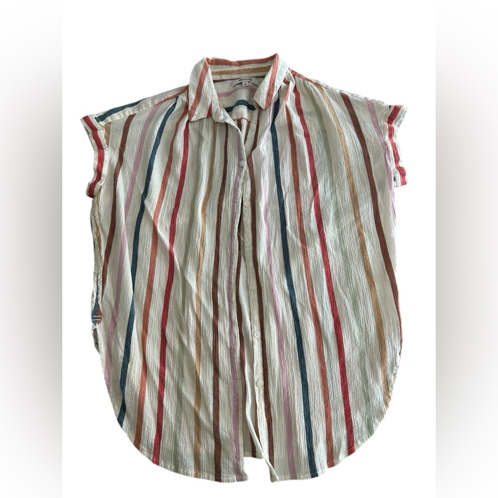 Madewell Multicolor Striped Button Down Shirt Size Small